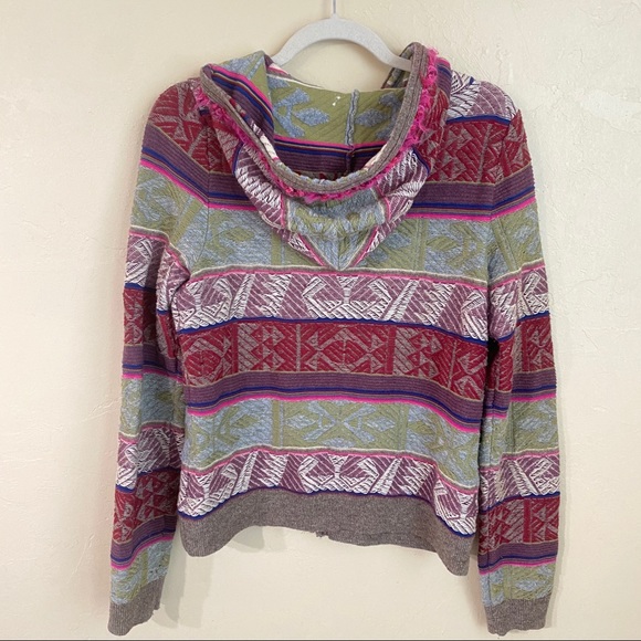 Anthropologie Moth Reversed Weave Zip Up Hoodie - Picture 5 of 6
